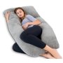 Full Body Pregnancy Pillow Detachable U Shape - Grey