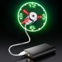 1PC Portable USB LED Clock Fan With Time Display And Cooling Function For Desktop And Laptop Computers.