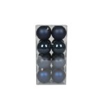 Xmas Baubles Set Of 16 8CM - Shades Of Black