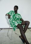 Viscose Tunic Dress - Green & Patterned
