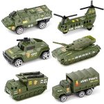 Diecast Military Vehicles Army Toy MINI Pocket Size Play Models Truck Tanks Helicopter For Kids Boys Age 3 4 5 Pack Of 6