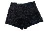 - Sequin Ladies High Waist Petiet Shorts - Black