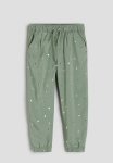 Woven Joggers - Khaki Green Hearts