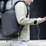Anti-theft Laptop Backpack With USB Charging Port And Headphone Jack - Red
