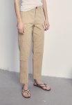 Twill Cargo Trousers - Beige