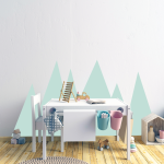 Mountain Range Wall Sticker - Mint