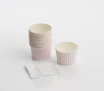 120ML Vintage Baby Pink Tub & Spoons - 10PK
