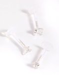 Surgical Steel Cubic Zirconia Triangle Flat Back Pack