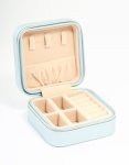 Metallic Pu Leather Pebbled Square Jewellery Box