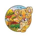– Playful Little Lion Figured Wooden Puzzle