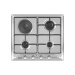 Ferre 3 Gas 1 Electric Cast Iron Grid Electric Hob – Stainless Steel