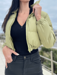 Baby Puffer Crop - Lime - Large