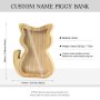 FA100942 - Cat Personalized Money Box Gift For Kids Wood