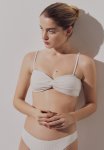 Padded Twist-detail Bikini Top - White