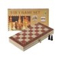 3 In 1 Classic Board Game Set Chess Checkers Backgammon Kids