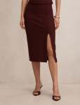 Lacey Crepe Split Midi Skirt - 16 Berry Set