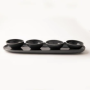 Omada - Irregular Dark Grey Plate With 4 Bowls