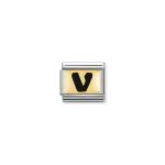 Composable Classic Link Letter V Black