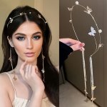 1PC Elegant Butterfly Tassel Hairband For Women Ethereal Photography Prop Woodland Hair Clip Accessory Traditional Chinese Hair