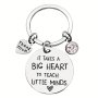 1PC It Take A Big Heart Teacher's Day Gift Graduation Stainless Steel Pendant For Men Women