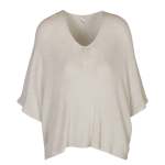 Lurex Ribbed Batwing Top - Silver Free