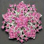 Delicate Flower Brooch Bling Bling Elegant Style Inlaid Colorful Rhinestones Floral Pin Wedding Clothing Accessories