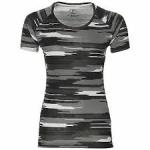 ASICS Women's Fuzex Printed Ss Top-black Multi - Sm