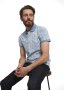 Leaf Print Slim Fit Pique Golfer