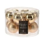 Xmas Ball Glass 5CM Set Of 12 - Gold
