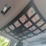 Maximize Your Car's Storage Space With This Large Ceiling Cargo Net - Perfect For Long Trips & Camping
