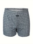 Men's Cotton Comfortable Plaid Boxers Underwear
