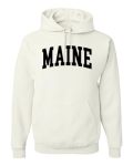 Wild Bobby State Of Maine College Style Black Fashion Unisex Hoodie Sweatshirt White 3X-LARGE