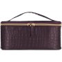 Clicks Moc Croc Vanity Bag Purple