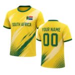 Custom South Africa Jersey Soccer Men Women African Football Jersey Supporter South Africa Team Uniform Pride Flag Shirt