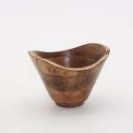 Terra Mango Wood Medium Curved Bowl - Dark