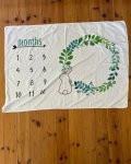 White Bunny Milestone Blanket