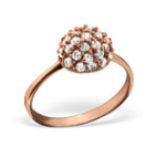 C348-C21690 - Rose Gold Cz Ring - Size 8