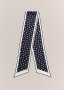 Spot Silk Twill Slim Scarf