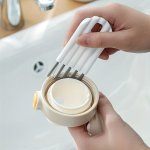Efficient Cup Lid Cleaning Brush For Water Bottles Tumblers And Insulated Cups - Easily Clean Grooves And Hard-to-reach Areas Fo