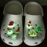 10PCS Luminous Santa Claus Shoe Accessories Christmas Tree Shoe Buckles For Women & Men