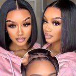 Elegant 12-INCH Short Black Wig For Women - Rose Net Cap High-quality Straight Hair Style Heat Resistant Synthetic Fiber - Chic