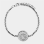 Stainless Steel Cross Disc Bracelet