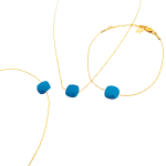 Goldair Gold & Aquamarine Chain Matching Gem Set - Aqua Calcite