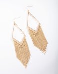Goldair Gold Diamond Shaped Snakechain Earrings