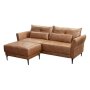 Emerson 3 Seater Lounge Suite - Brown Dark Grey - Dark Grey