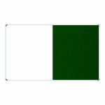 Non-magnetic Combination Whiteboard 2000 1200MM - Green Felt