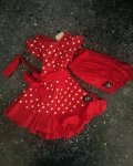 New Ltd Red Polka Dot Dress And Bloomer 6 12M