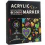 Acrylic Paint Markers 36 Colors Dual Tip Paint Markers Practical Multi-purpose Pens For Rock Painting Ceramic Wood Card Making Diy Crafts