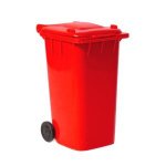 New Plastic Rubbish Bin – Wheelie Bin 240L – Red- REC005RD