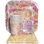 Happy Diwali Paisley Paperplate Set 40PC